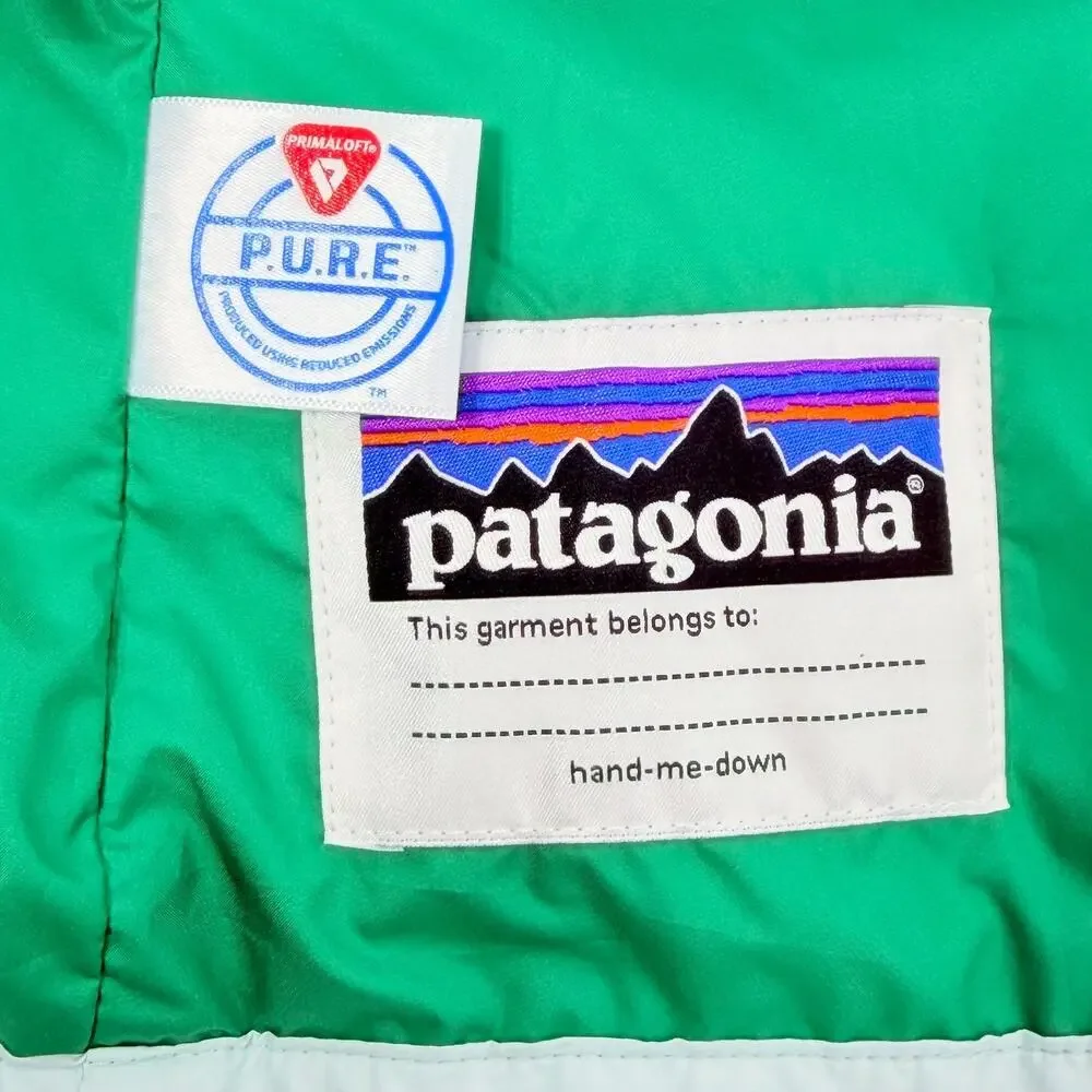 Patagonia Nano Puff Diamond Quilt Jacket Girls XL/14 Pale Blue 68006 FA24 EUC